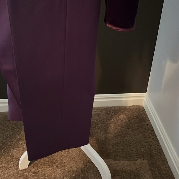 “TOGETHER” purple Berry Pant Suit. Jacket is a size 8, Gaberdine pants size 10 - Picture 7 of 12